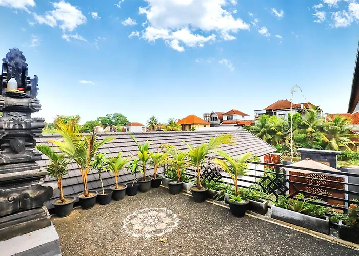 Gasthof White Blue House 7 -pvt Room, Shared Pool&kitchen Ubud